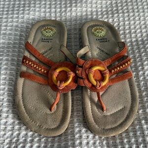 Earth Shoe Brown and Orange Sandals